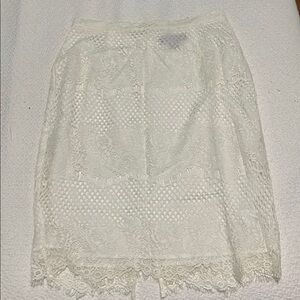 Elegant Lace White Skirt